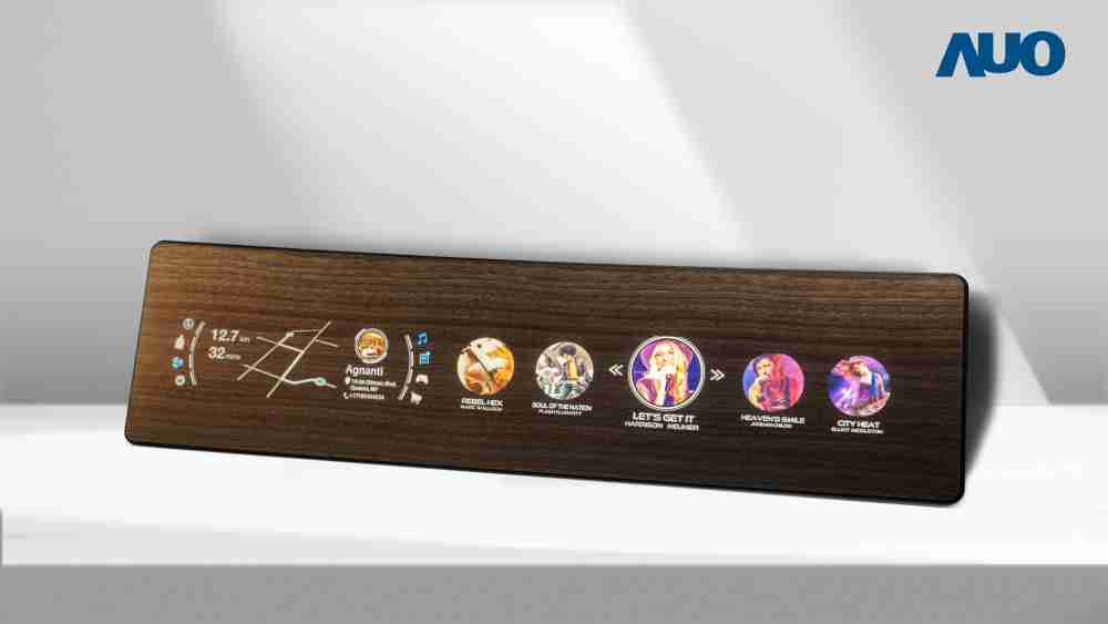 28国际研发全球最高穿透度达80%的AmLED木纹显示器，，，，可于使用时呈现高亮度、、清晰可见的信息，，并在不使用时回归为单纯的饰板，，，，节能兼具美观